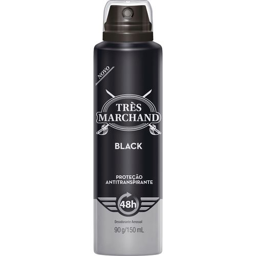 Desodorante-Aerosol-Tres-Marchand-Black---165ml