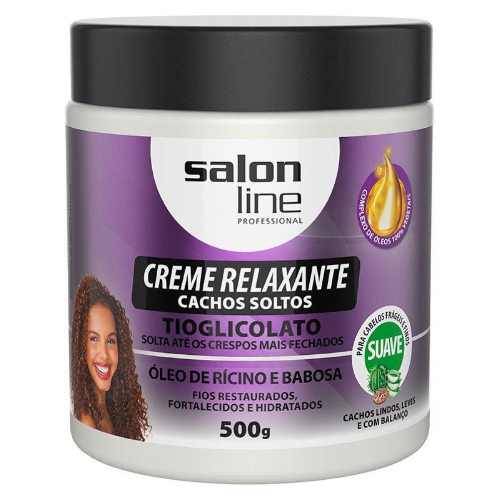 Creme Alisante Salon Line Cachos Soltos Ricino E Babosa 500g Fikbella Fikbella