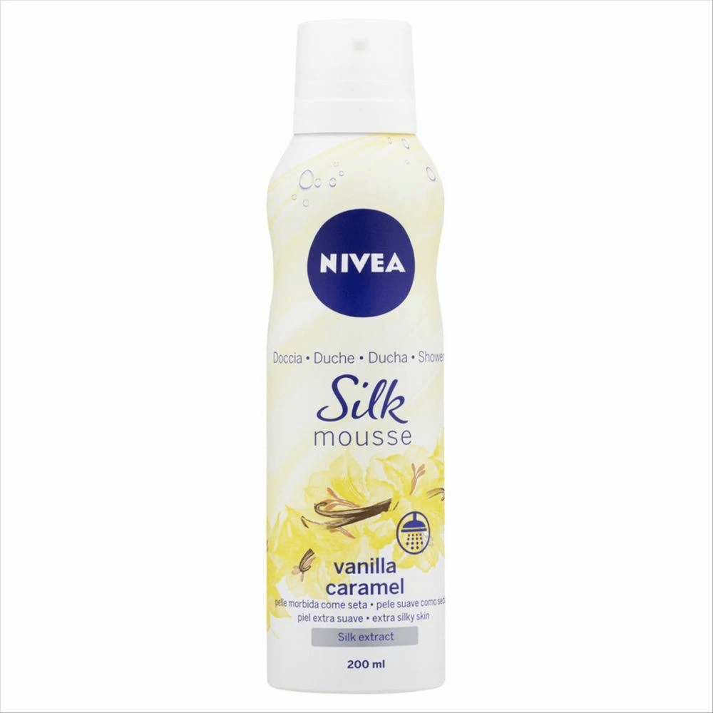 Espuma de Banho Nivea - Silk Mousse Vanilla Caramel - Fikbella - fikbella