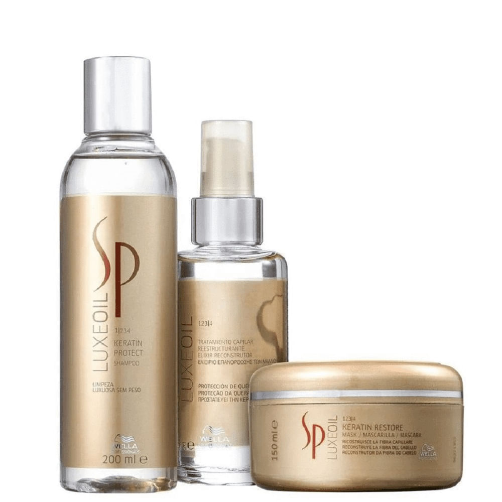 Kit Sp System Professional Luxe Oil Keratin Shampoo 200ml + Máscara