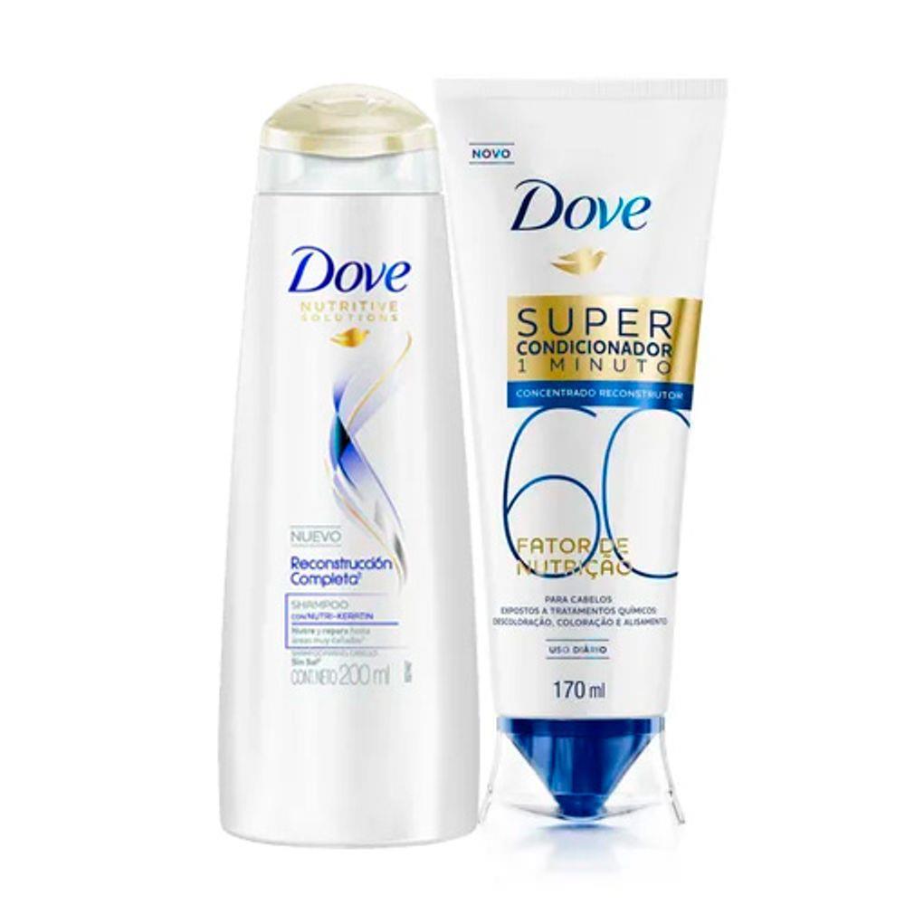 Kit Dove Reconstrutor Shampoo 200ml + Condicionador 170ml Fikbella