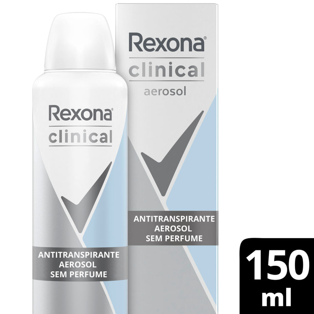 Desodorante Aerosol Rexona Clinical Masculino Sem Perfume - 150ml