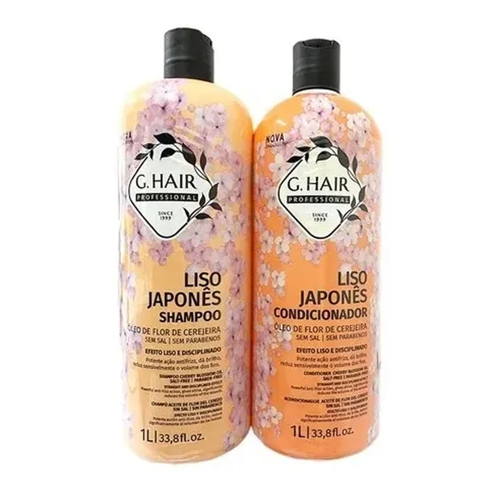 Kit Shampoo + Condicionador Liso Japonês Botânica G Hair 1L