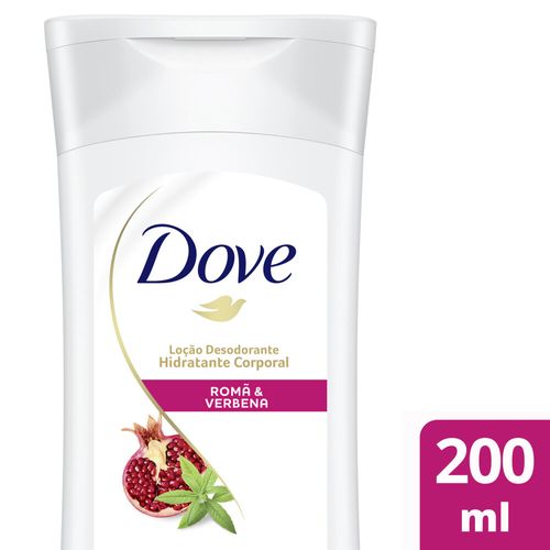 Loção Desodorante Hidratante Corporal Dove Romã e Verbena 200ml