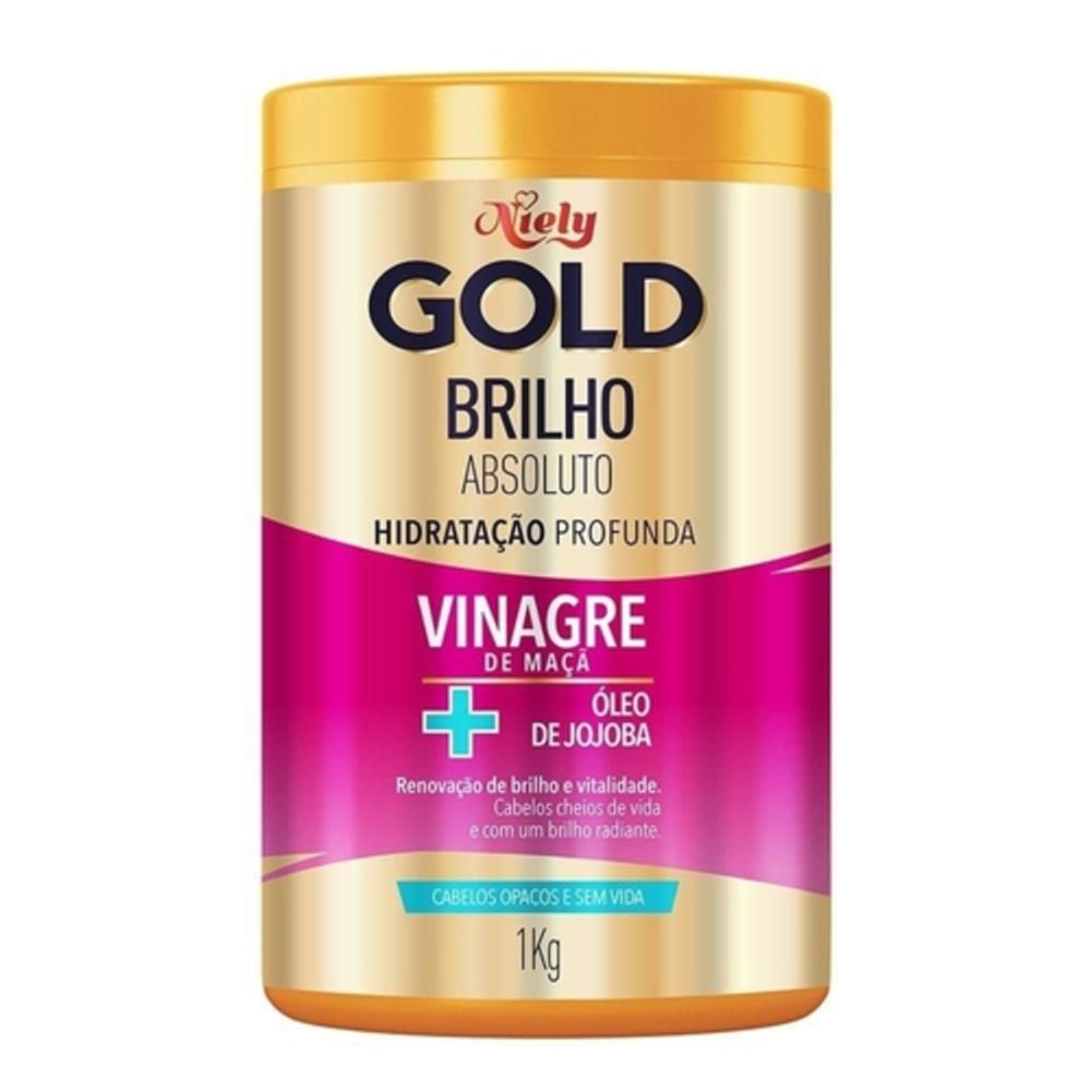 Máscara de Hidratação Brilho Absoluto Niely Gold 1kg Fikbella