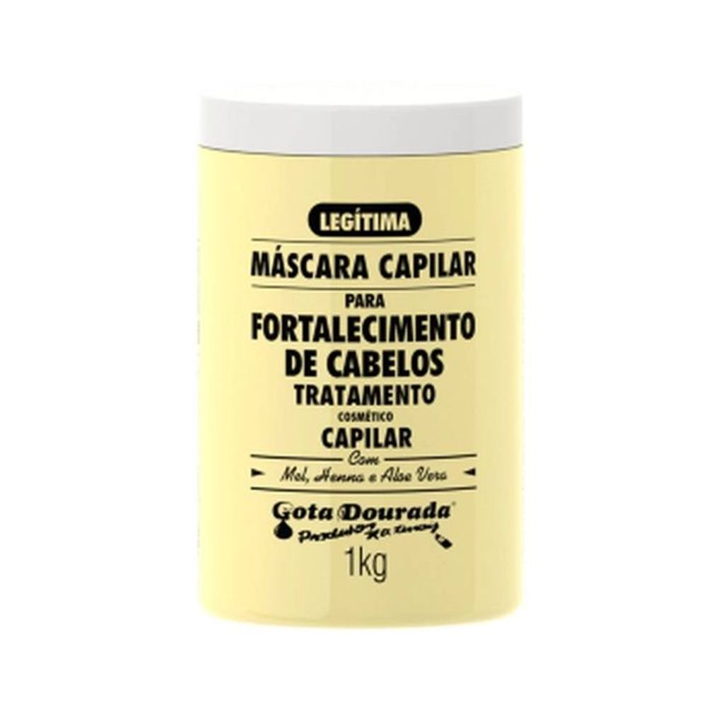 Máscara Capilar Gota Dourada Fortalecimento 1Kg Fikbella fikbella