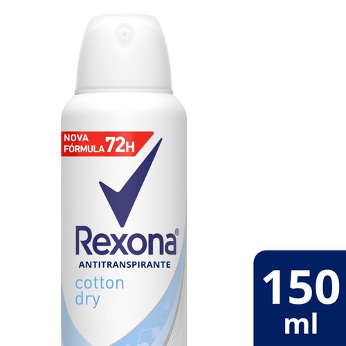 Desodorante Antitranspirante Rexona Feminino Aerosol Cotton Dry 150ml