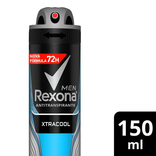 Desodorante Antitranspirante Aerosol Masculino Rexona Extracool 72 horas 150ml