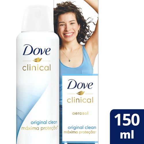 Desodorante Antitranspirante Aerosol Dove Clinical Original Clean 150ml