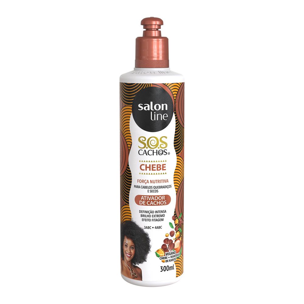 Ativador De Cachos Sos Cachos Chebe Salon Line 300ml Fikbella Fikbella