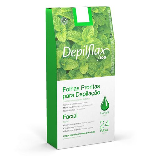 Folhas-Prontas-Para-Depilacao-Facial-Hortela-Depilflax---24-unidades-fikbella-cosmeticos-157208